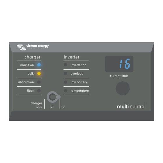 Victron energy Digital Multi Control 200 GX Mode D'emploi