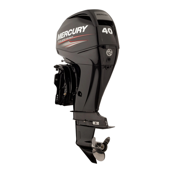 Mercury 30 FourStroke Manuel D'utilisation, D'entretien Et D'installation