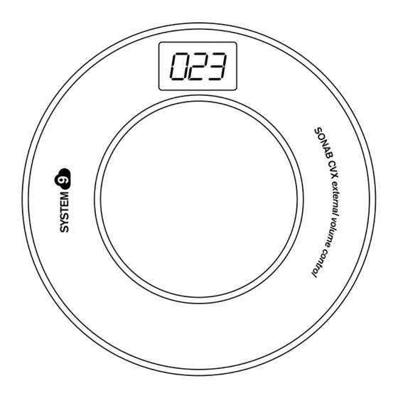 Sonab CVX System 9 Manuel D'utilisation