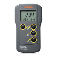 Hanna Instruments HI 93510 Manuel D'utilisation
