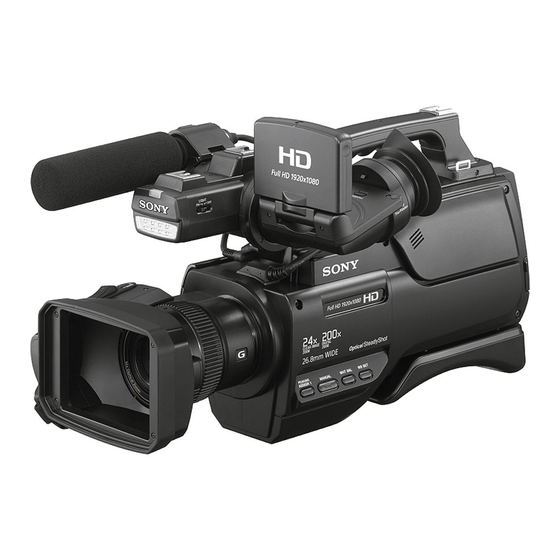 Sony HXR-MC2500 Mode D'emploi