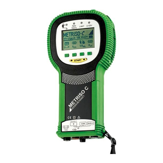 Gossen MetraWatt METRISO C Mode D'emploi