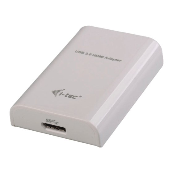 i-tec USB3HDMI Mode D'emploi