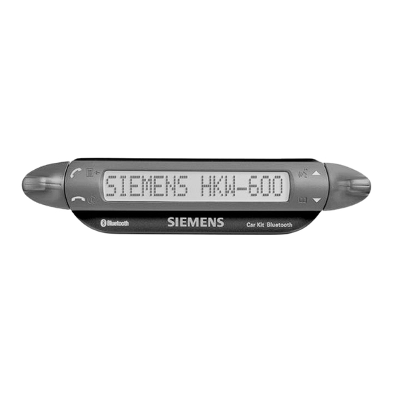 Siemens Mobile HKW-600 Manuel D'installation Et D'utilisation