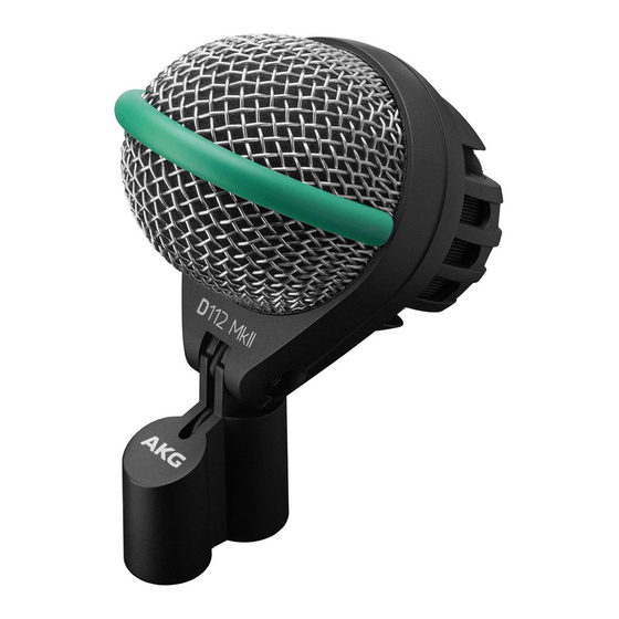 AKG D112 Mode D'emploi