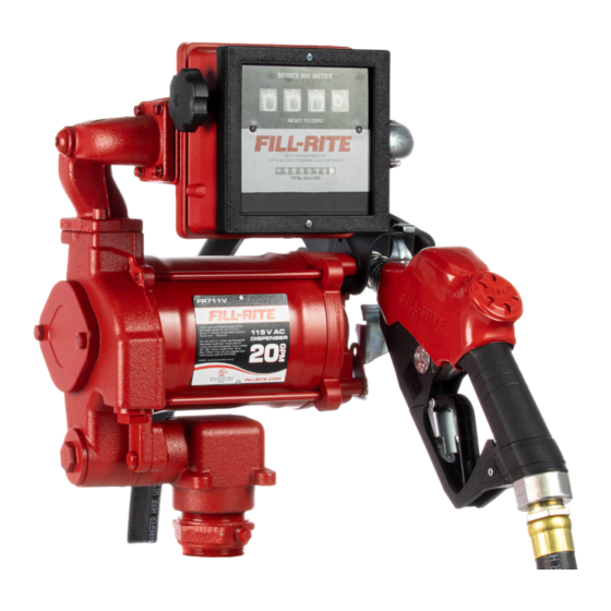 FILL-RITE FR700V Série Manuel D'installation Et D'utilisation