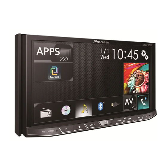 Pioneer AVH-X8700BT Manuel D'installation