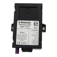 Webasto Thermo Call TC3 Guide D'installation Et Mode D'emploi