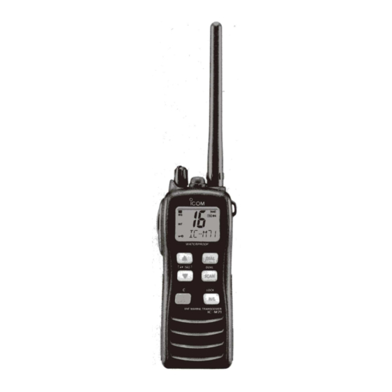 Icom IC – M71 Manuel D'instruction