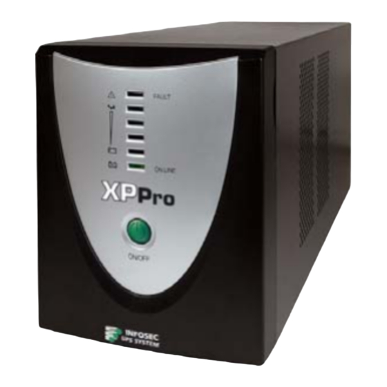 INFOSEC UPS SYSTEM XP Pro 1000 VA Notice D'utilisation
