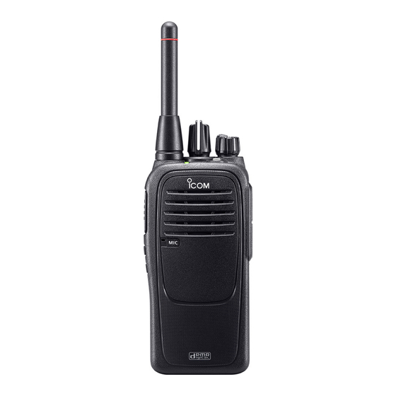 Icom IC-F29DR dPMR446 Manuel D'utilisation