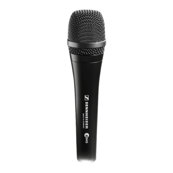 Sennheiser evolution e 945 Notice D'emploi