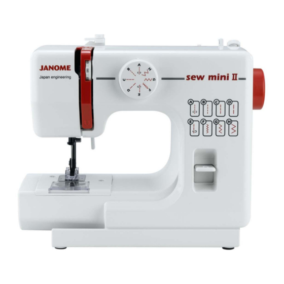 Janome sew mini II Livre D'instructions