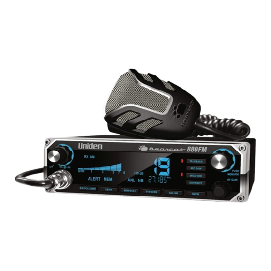Uniden Beancat 880FM Guide D'utilisation