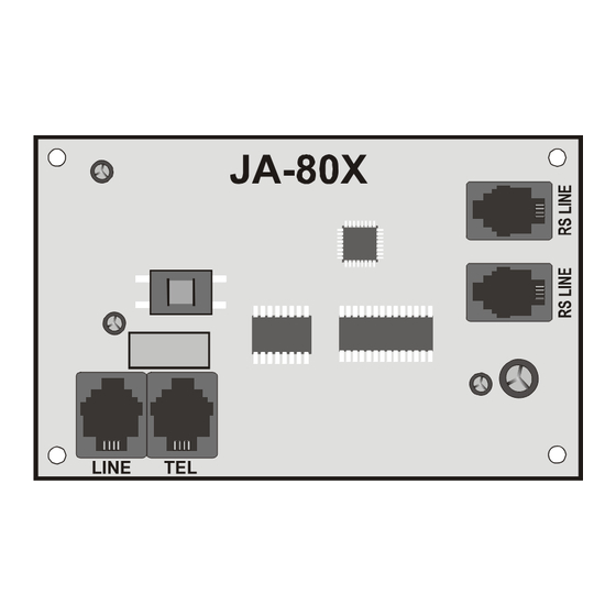 jablotron JA-80X Notice D'installation