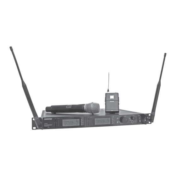 Shure UHF-R Guide D'utilisation