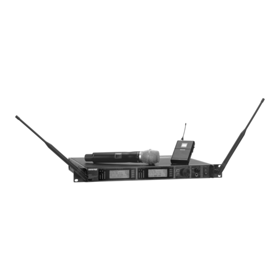 Shure UHF-R£ Guide D'utilisation