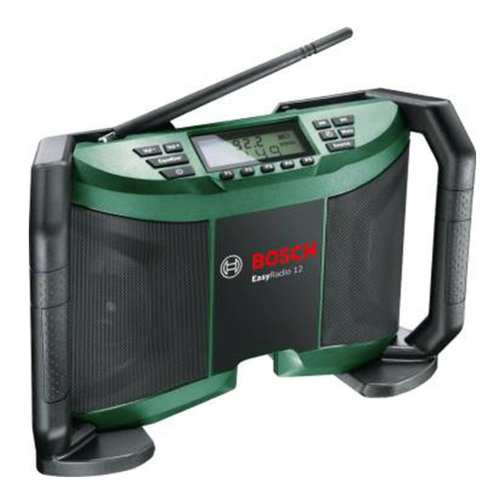 Bosch EasyRadio 12 Manuels