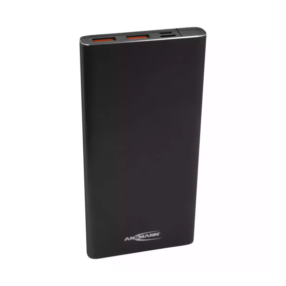 ANSMANN POWERBANK 10.0 Manuels