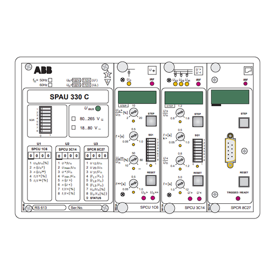 ABB SPAU 330 C Manuel D'utilisation Et Description Technique