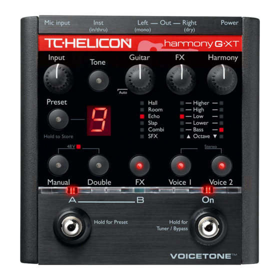 TC-Helicon VOICETONE harmony-G XT Guide Rapide