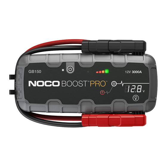 Noco BOOST PRO GB150 Guide D'utilisation Et Garantie