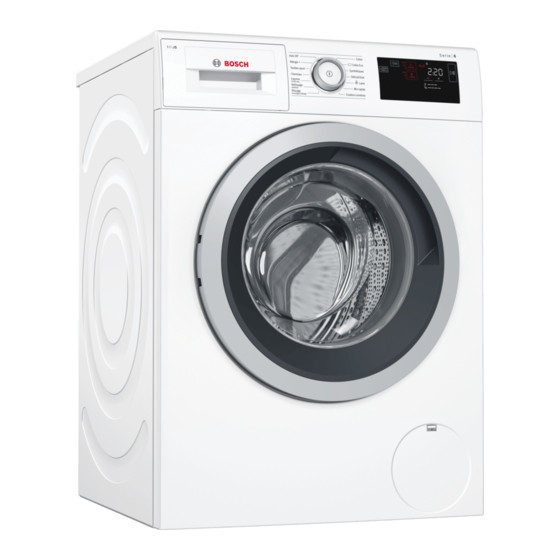 Bosch WAT Série Notice D'utilisation Et D'installation