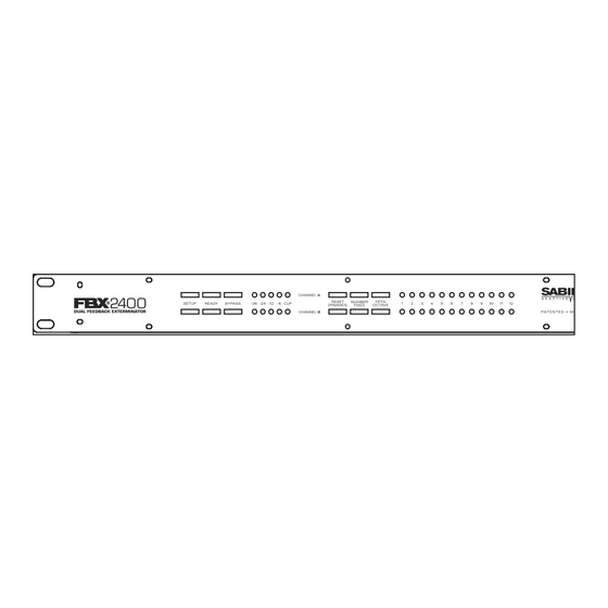 SABINE FBX 1200 Mode D'emploi