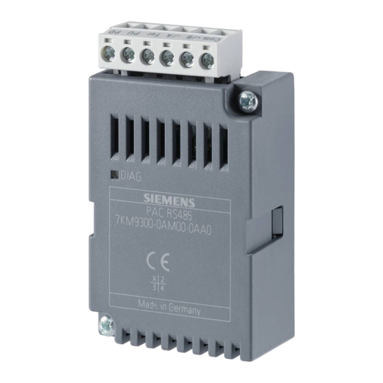 Siemens SENTRON PAC RS485 Manuel