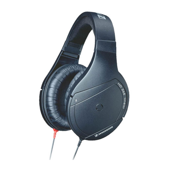 Sennheiser HD 265 Instructions Pour L'usager
