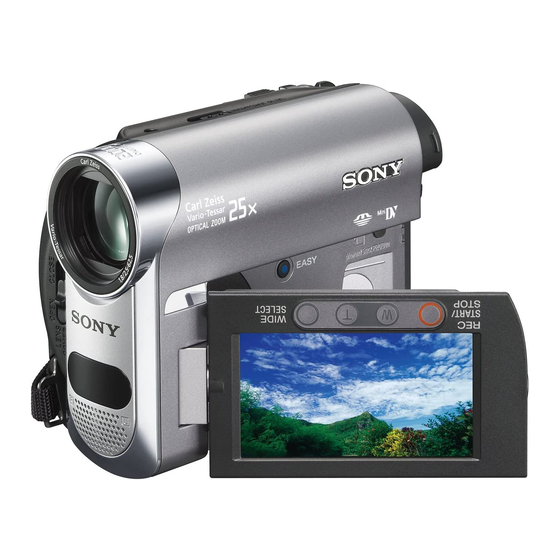 Sony HANDYCAM DCR-HC62E Mode D'emploi