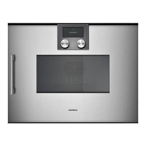 Gaggenau BO 250-110 INOX Notice D'utilisation