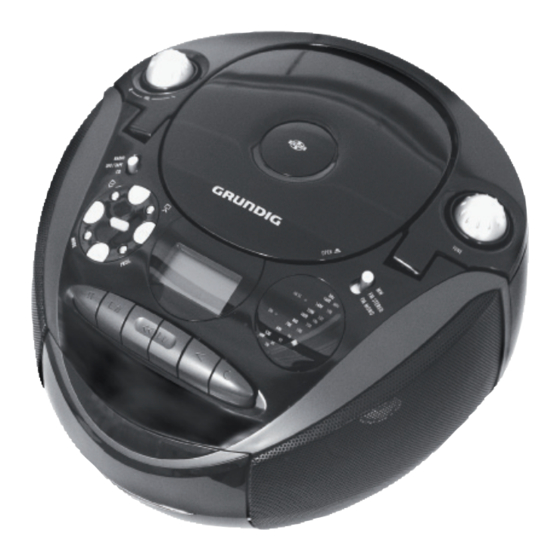 Grundig RRCD 2700 MP3 Mode D'emploi