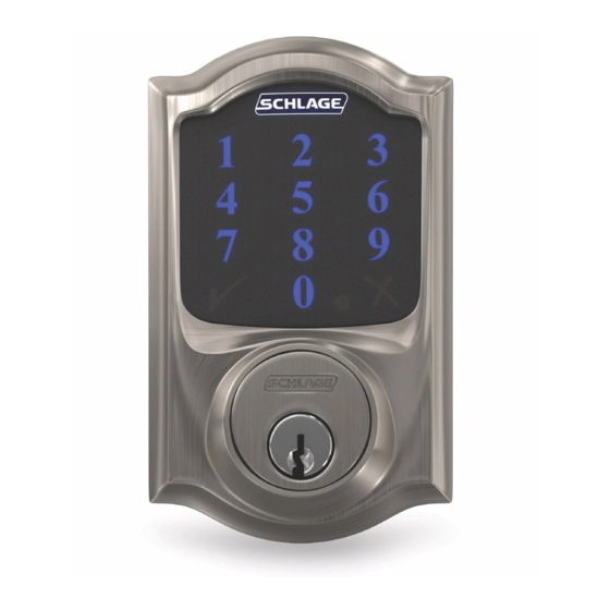 Schlage BE469 Mode D'emploi