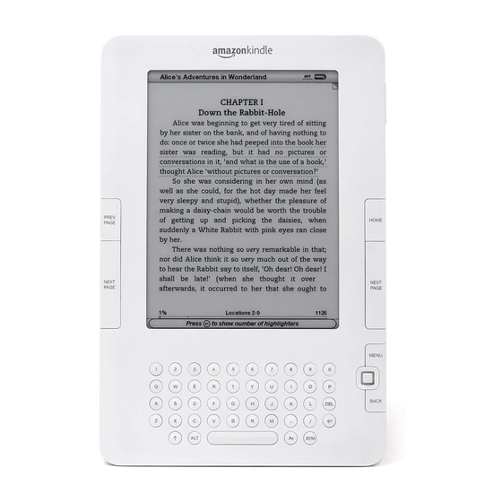 Amazon KINDLE Guide D'utilisation