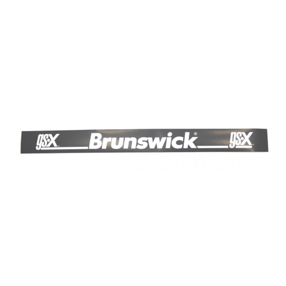 Brunswick GS-X Manuel D'utilisation