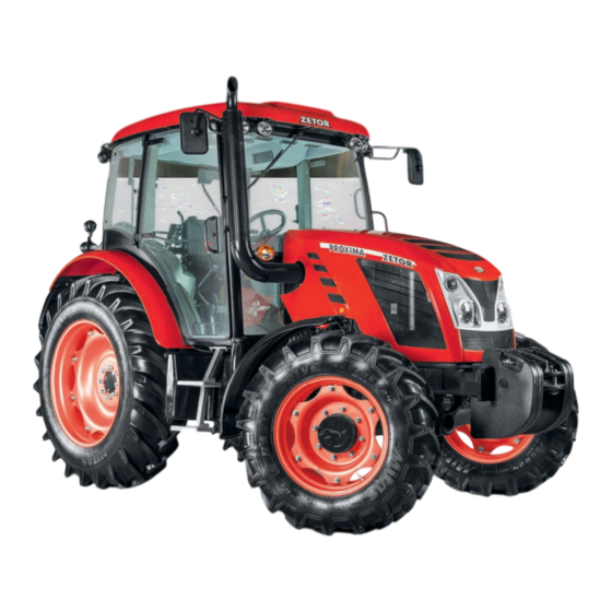 Zetor PROXIMA GP Série Guide D'utilisation Et D'entretien