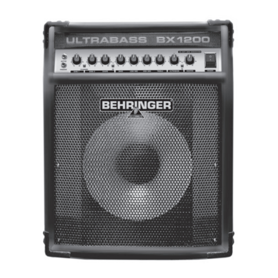 Behringer ULTRABASS BX1200 Notice D'utilisation