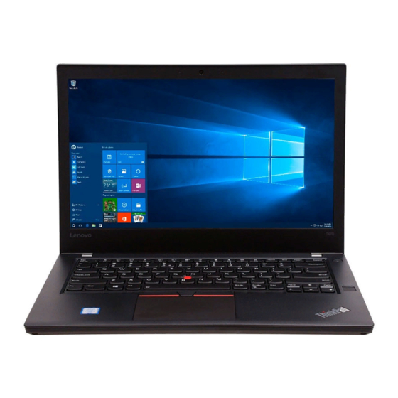 Lenovo ThinkPad T470p Consignes De Sécurité, Déclaration De Garantie Et Guide De Configuration