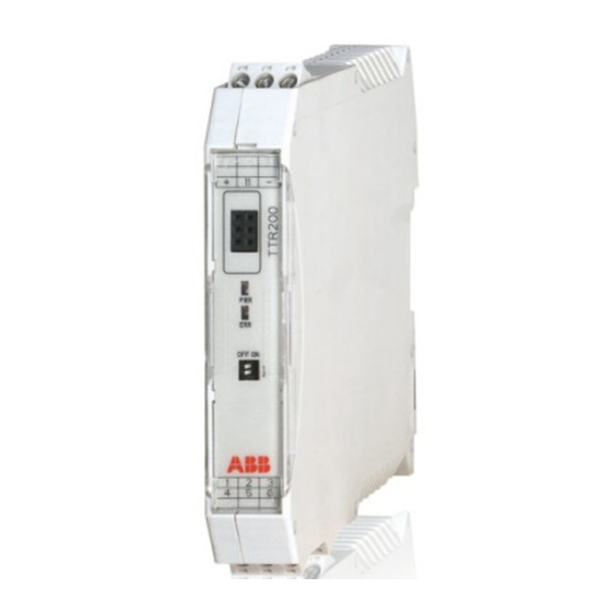 ABB TTR200 Manuel Opérationnel
