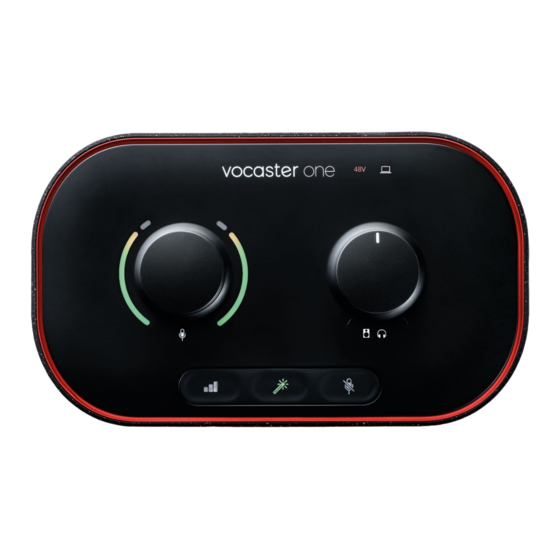 Focusrite vocaster one Mode D'emploi