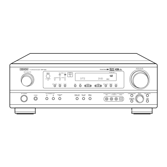 Denon AVR 1604/684 Mode D'emploi