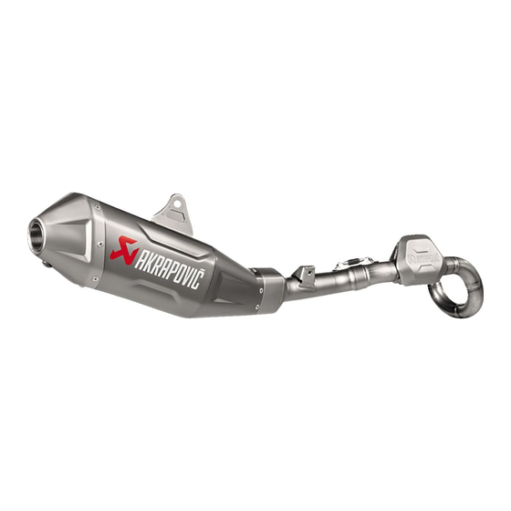 Akrapovic Evolution Line CRF 250 R Instructions D'installation