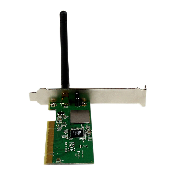 StarTech.com PCI150WN1X1 Guide De L'utilisateur