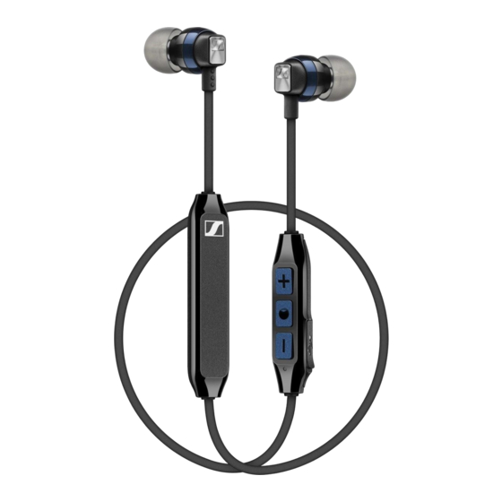 Sennheiser CX 6.00BT Notice D'emploi