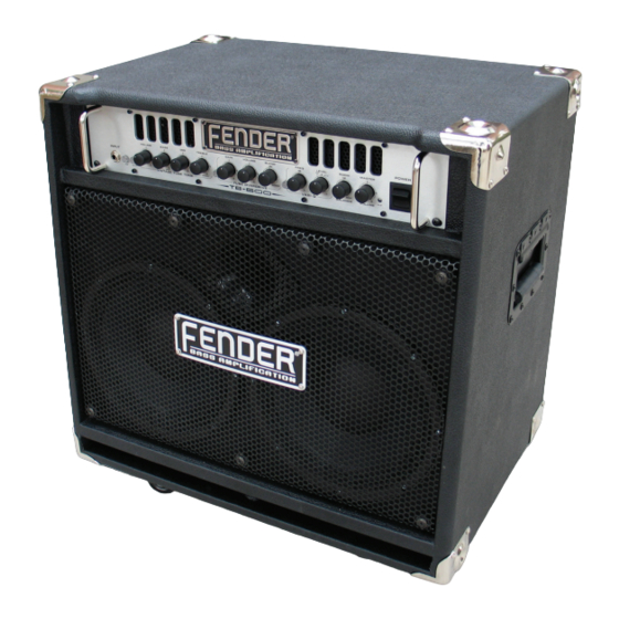 Fender TB-1200 Mode D'emploi