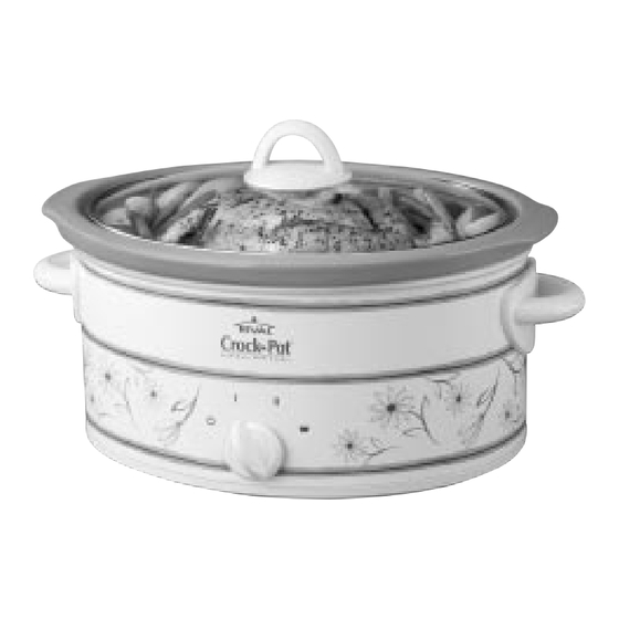 Rival Crock-Pot SCV500GF-CN Guide Du Propriétaire