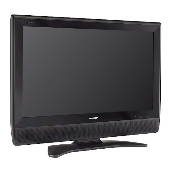 Sharp Aquos LC-26D40U Mode D'emploi