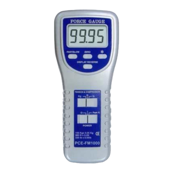 PCE Instruments FM 1000 Notice D'emploi