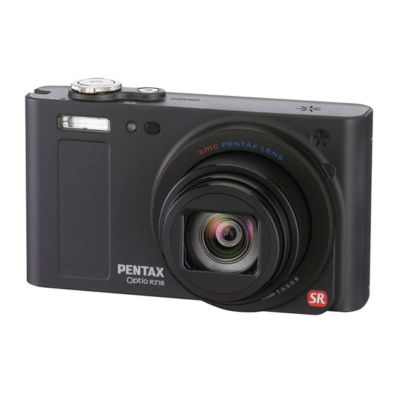 Pentax Optio RZ 18 Mode D'emploi